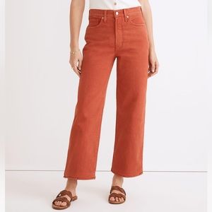 Madewell The Perfect Vintage Wide-Leg Jean: Garment-Dyed Edition Clay 28